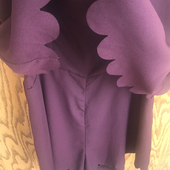 H&M ROMPER MAROON SCALLOPED TRIM SIZE 14 - Picture 6 of 7